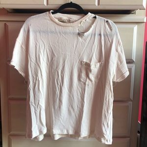 Free People Destroyed Pocket Shirt